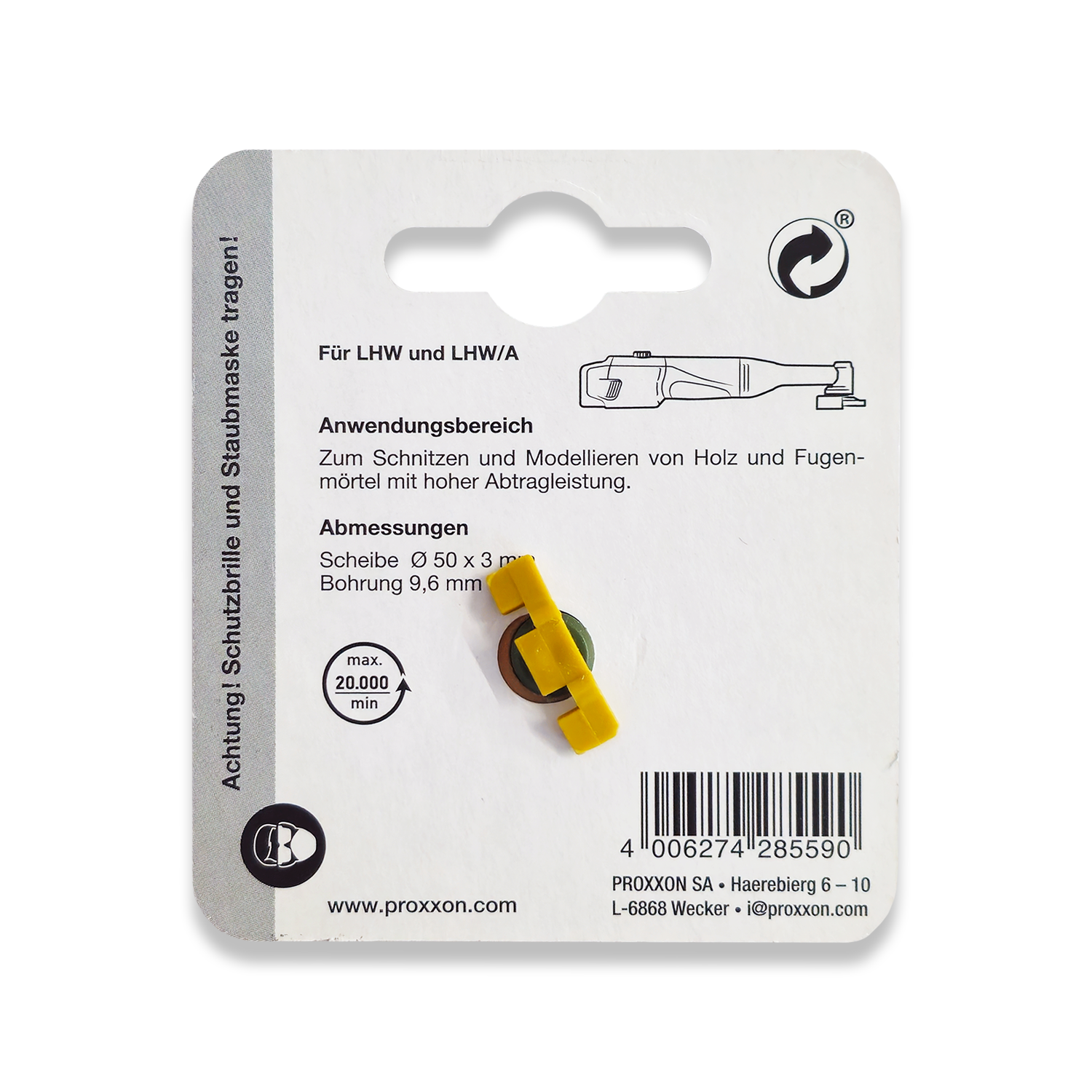 PROXXON Tungsten Carbide Rasp & Cutting Disc For LHW 28559 - Image 2