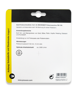 Alternative view of PROXXON Yellow Muslin Polishing Wheel 100 x 15mm For The PM 100 28000
