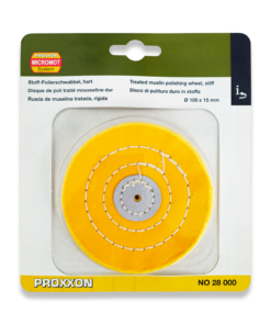 PROXXON Yellow Muslin Polishing Wheel 100 x 15mm For The PM 100 28000