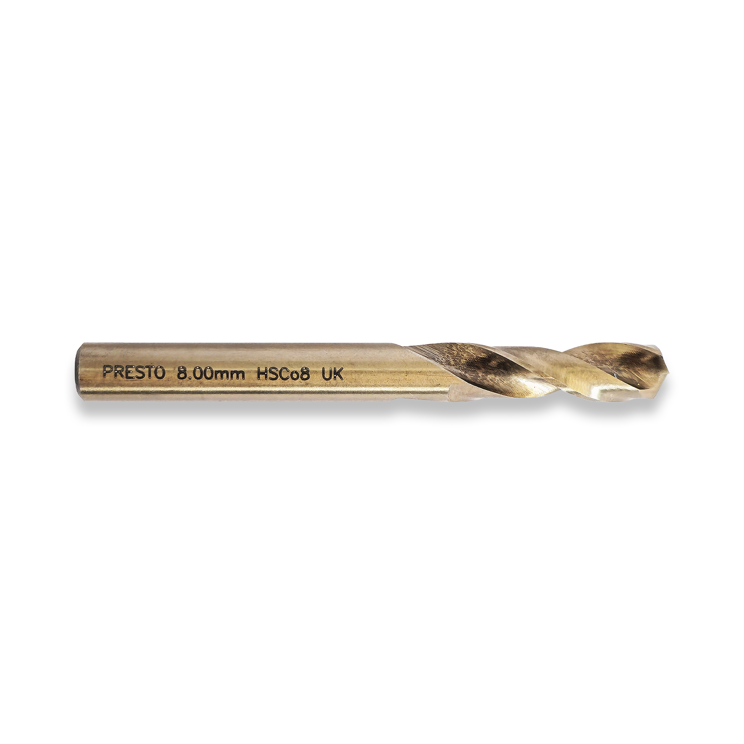 PRESTO 8.0mm HSS Cobalt Stub Drill