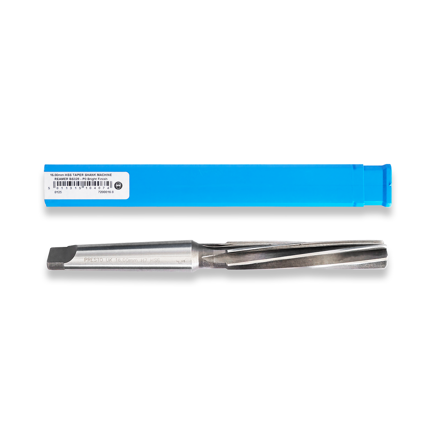PRESTO 16mm HSS Metric 2MT Machine Taper Reamer