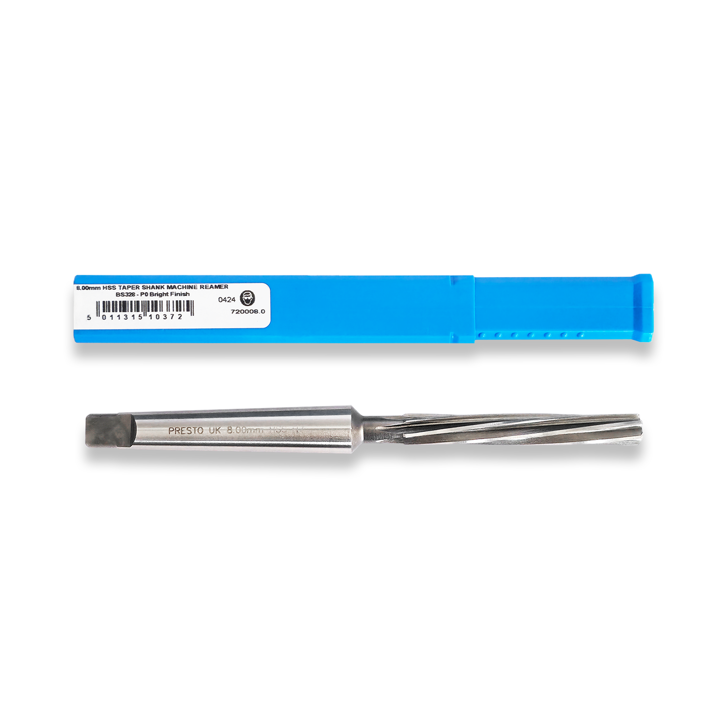 PRESTO 8mm HSS Metric 1MT Machine Taper Reamer