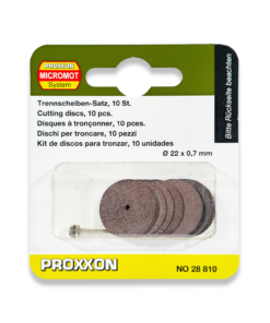 PROXXON Corundum Cutting Discs 22mm & Arbour 28810/477744