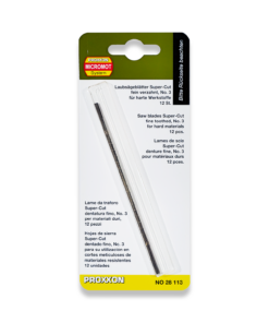 PROXXON 12 x 41tpi Super-Cut Scroll Saw Blades Without Pins 28113