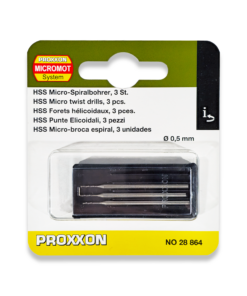 PROXXON HSS Micro Drill Bits 0.5mm 3 Piece Set 28864/477538