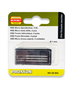 PROXXON HSS Micro Drill Bits 1.0mm 3 Piece Set 28854/477534