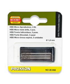 PROXXON HSS Micro Drill Bits 1.6mm 3 Piece Set 28858/477536