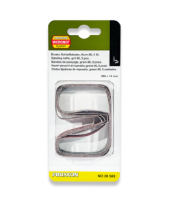 PROXXON 10 x 330mm Corundum Sanding Belts For BS/E BS/A 80 Grit 5 Pieces 28583