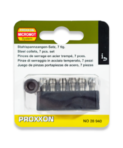 PROXXON 7pc MICROMOT Steel Collet Set 28940