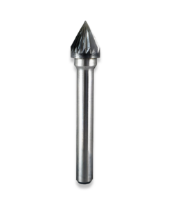 QUALITY 6MM SHANK CARBIDE BURR SJ-3 60 DEGREE TAPER 3/8" DIAMETER