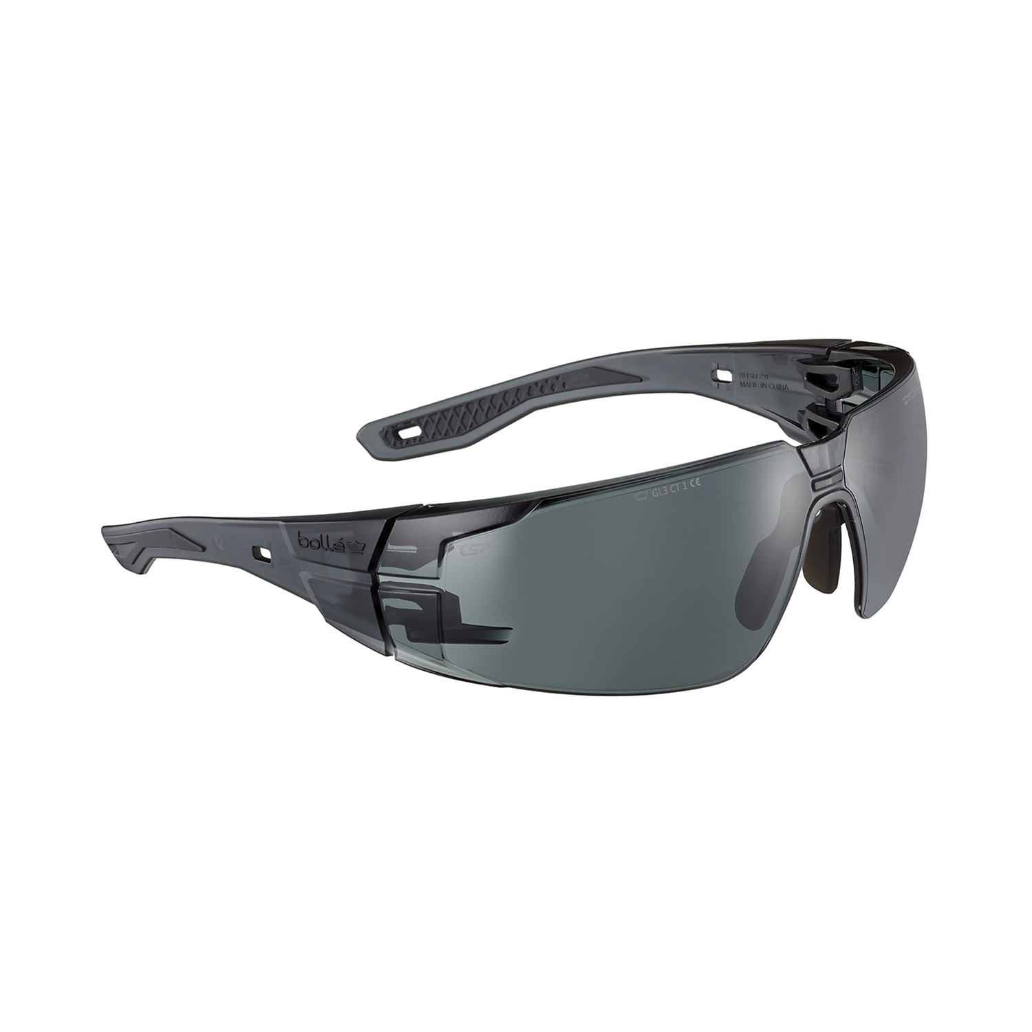 Bolle Rush Safety Glasses - RUSHMN20E - Smoke Lens x 3