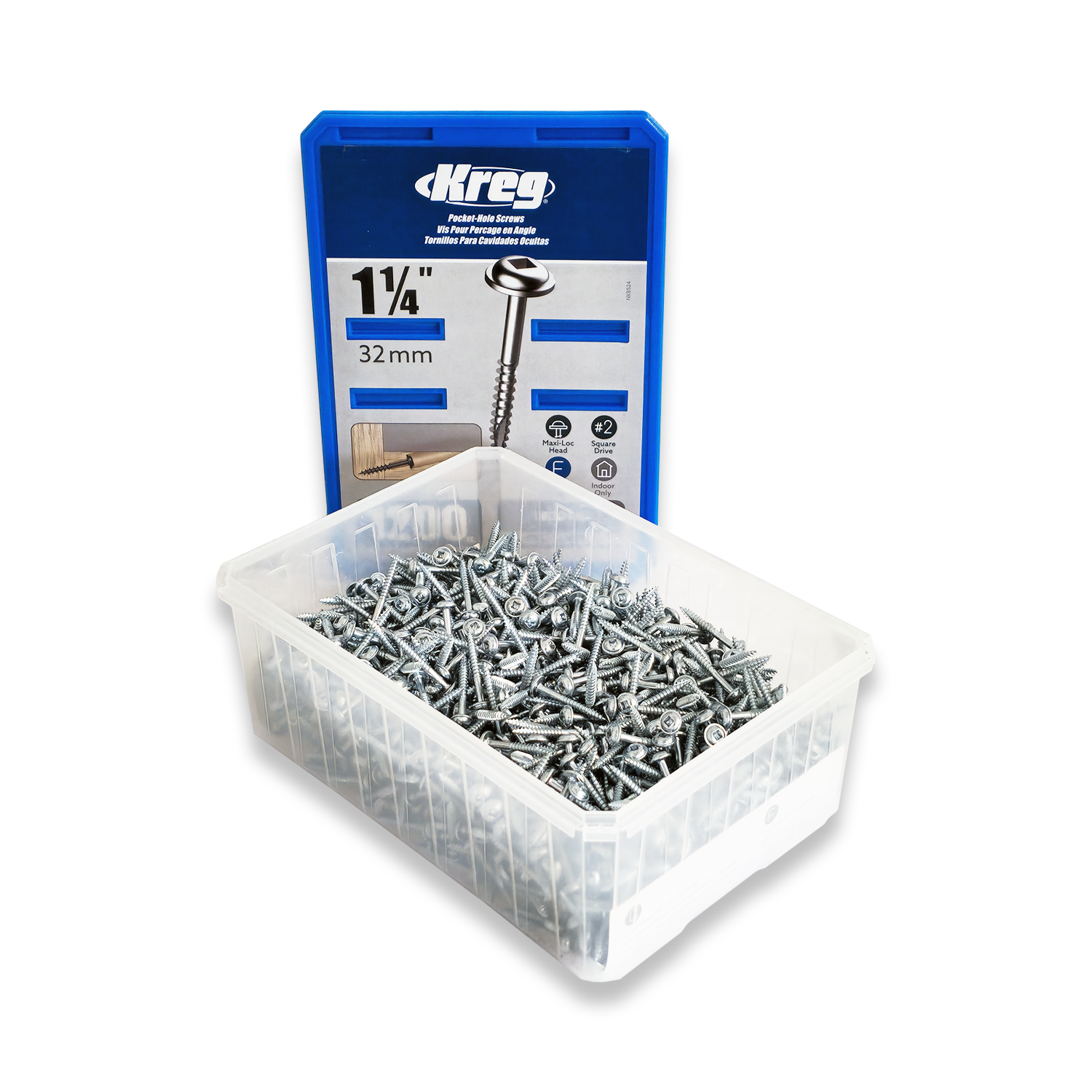 Kreg Pocket Hole Screws SML-F125-1200 32mm 1-1/4" Fine Thread Maxi-Loc #2 Drive - Image 2