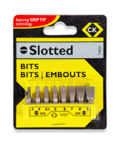 Alternative view of CK Tools Slotted Screwdriver Bits Set Of 8 T4521