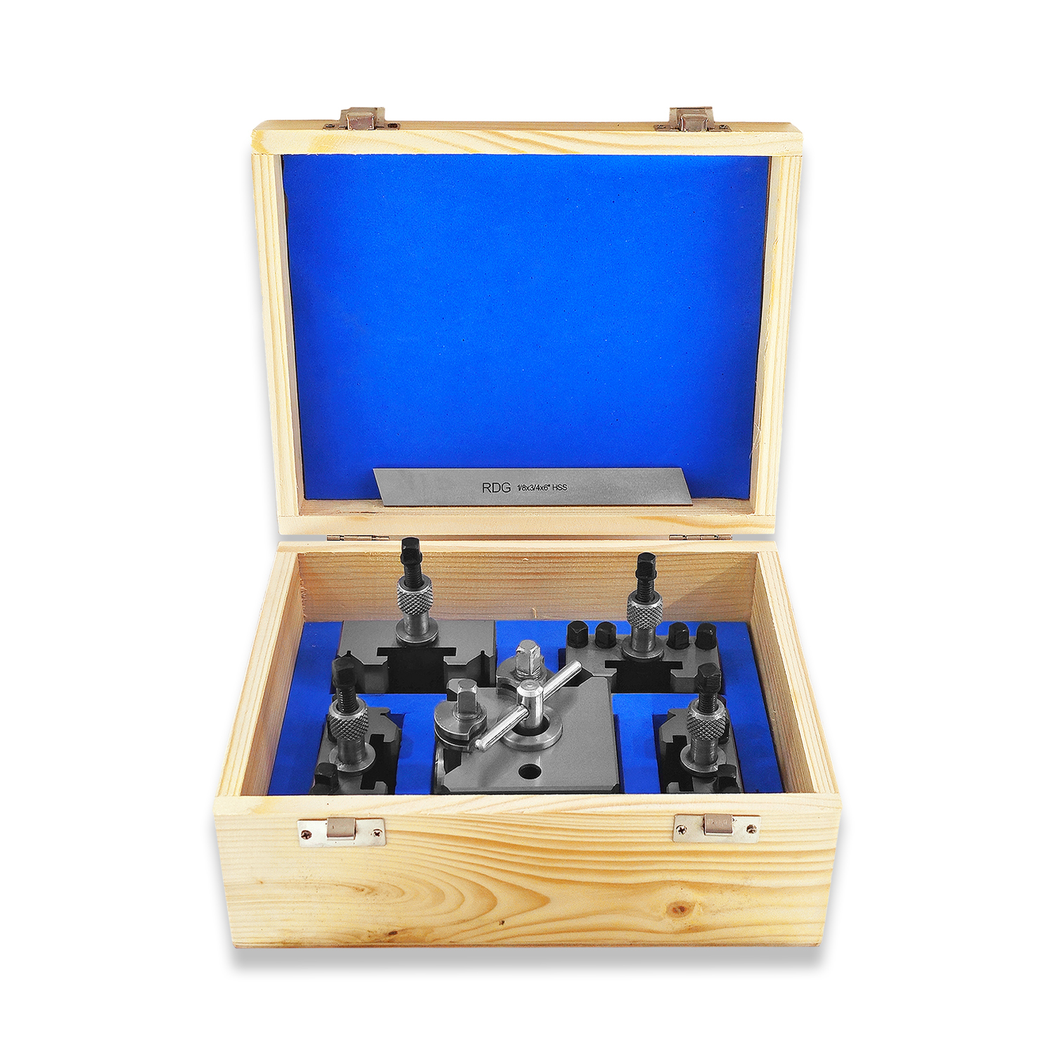 T51 QUICKCHANGE TOOLPOST SET BOXFORD SIZE WITH 2 STANDARD 1 VEE 1 PARTING HOLDER BY RDGTOOLS
