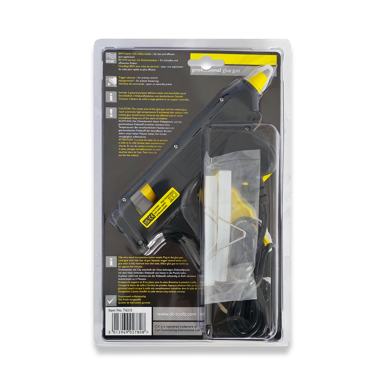 CK Tools Hot Melt Glue Gun 80W 240v T6215 - Image 6