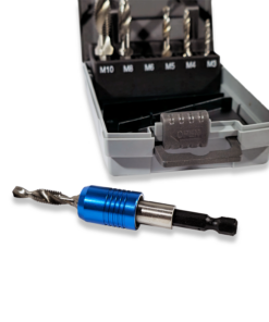 Alternative view of Tapping drilling countersink m3-m10 6pc set 1/4" hex drive drills threading