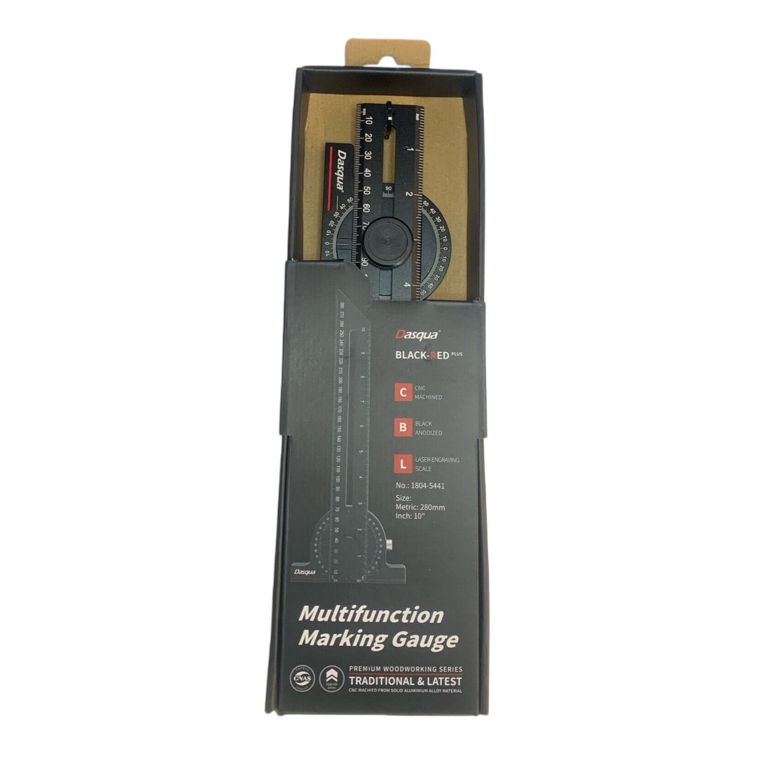 Multi function protractor marking gauge 10" long 0-360° laser engraved 1804-5441 - Image 4
