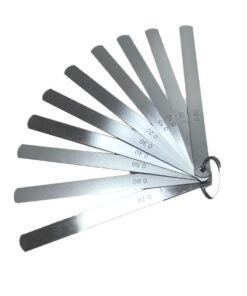 10PC FEELER / THICKNESS GAUGE SET RANGE 0.05 - 0.8MM 150MM LONG