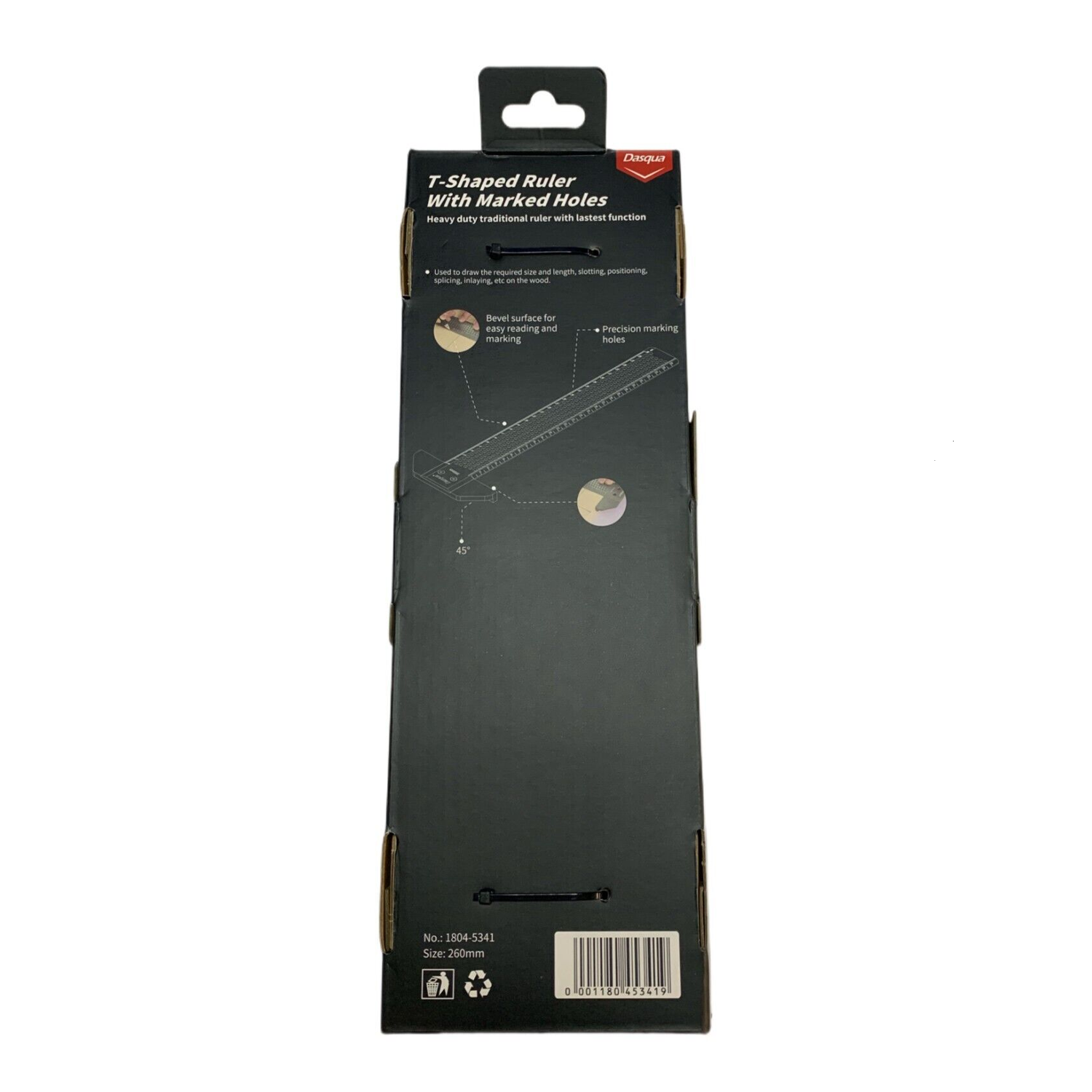 T-type marking square 260mm marked holes laser engraved 1804-5341 Dasqua - Image 3