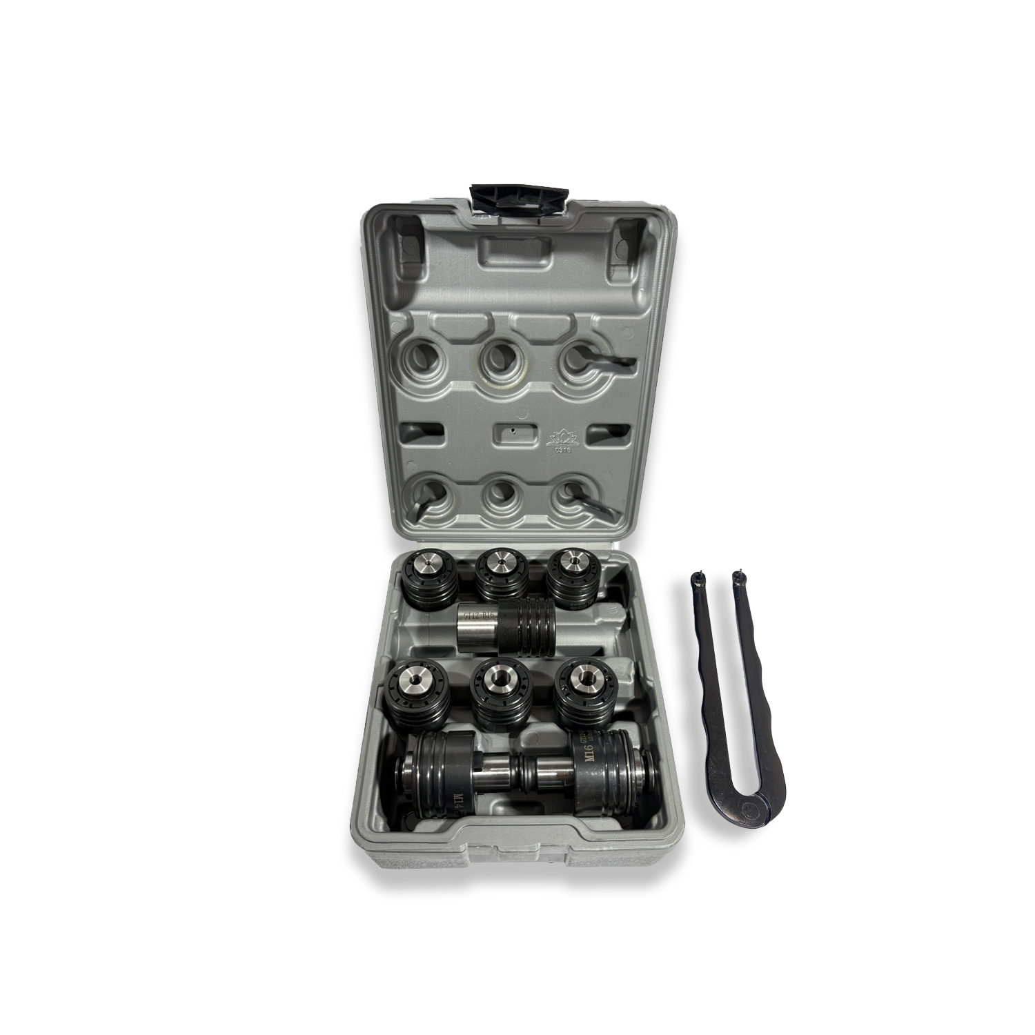 QUICKCHANGE TAPPING COLLET SET M3-M16 WITH B16 ARBOR FOR DIN TAPS