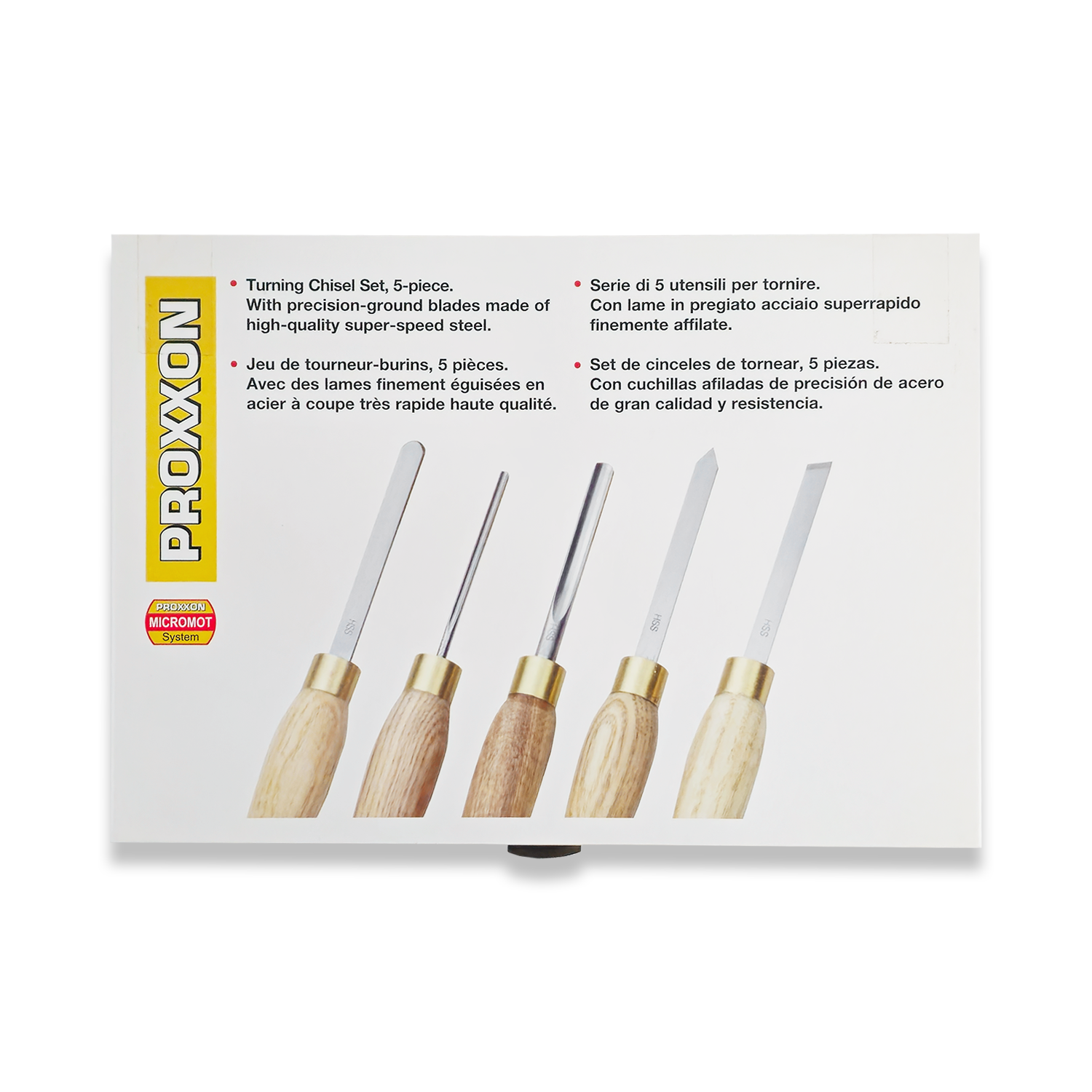 PROXXON 5 Piece HSS Chisel Set 27023 - Image 8