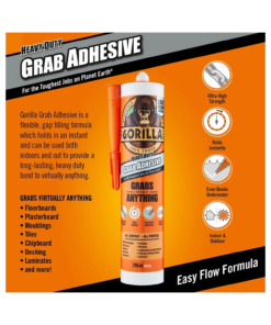 Gorilla Heavy Duty Grab Adhesive White 200ml Tube 2044311 - Image 3