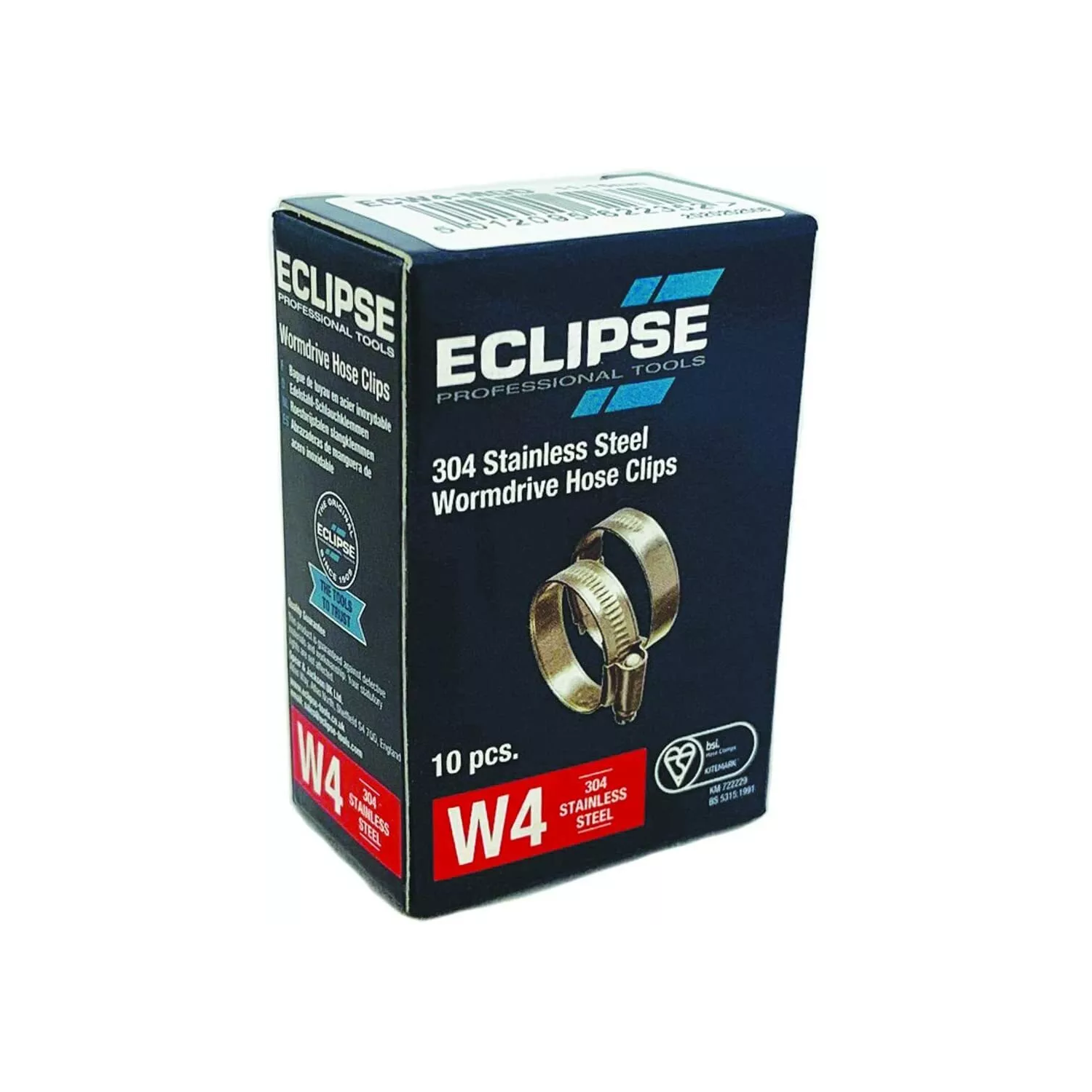Eclipse Jubilee Hose Clip ECW4-OOO Wormdrive Stainless Steel 9.5-12mm (10 Pack)