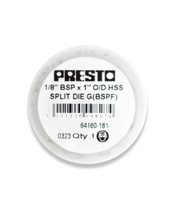 PRESTO 1/8” x 28 BSP HSS Split Die