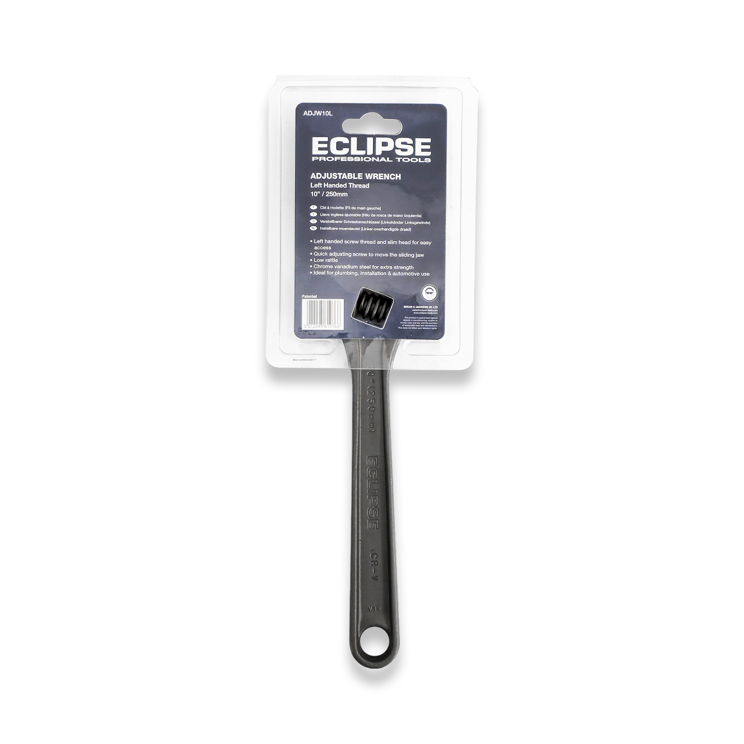 Eclipse ADJW10L Professional 10" Adjustable Wrench Left Handed Thread - Image 5