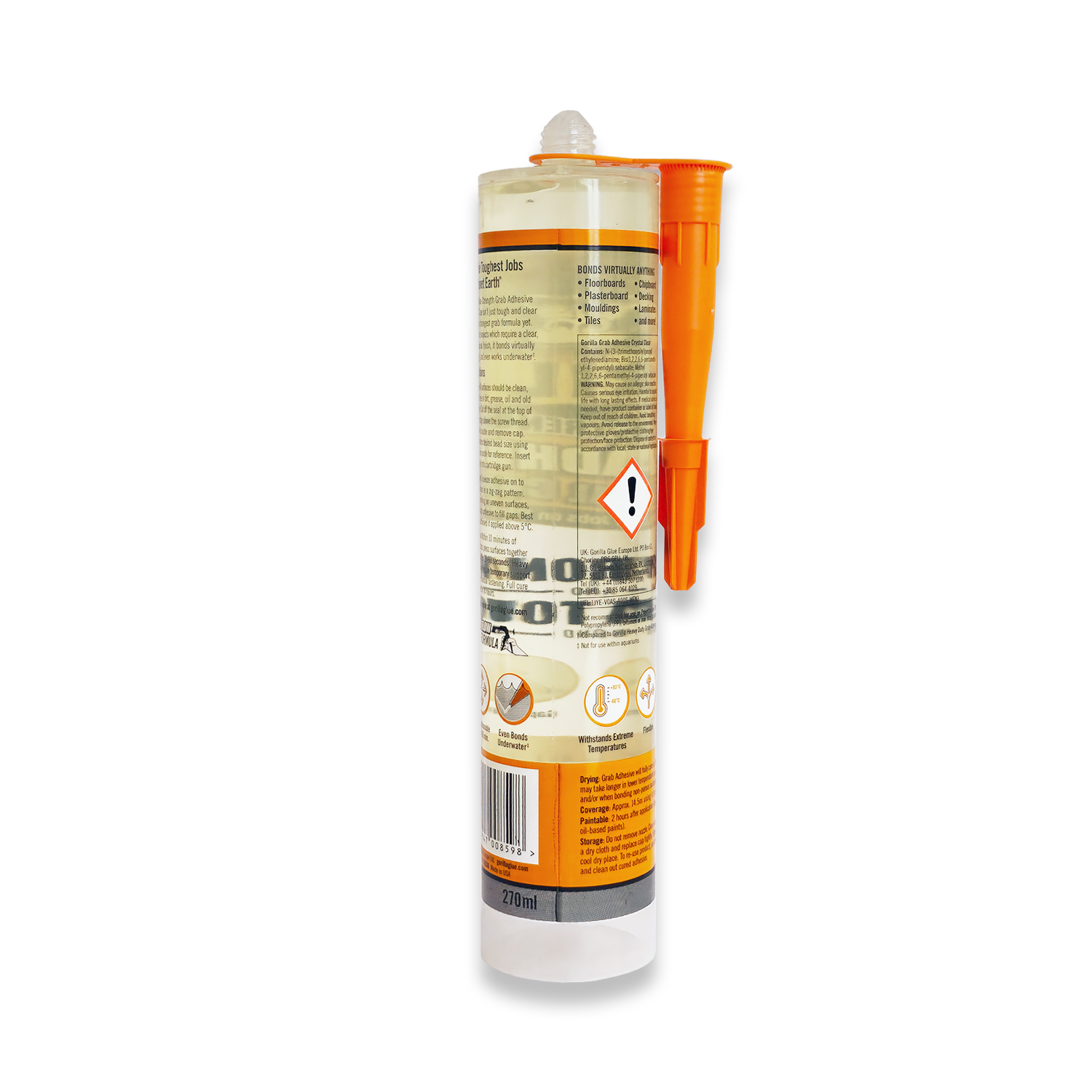 Gorilla Grab Adhesive Crystal Clear 270ml Cartridge 2044401 - Image 2