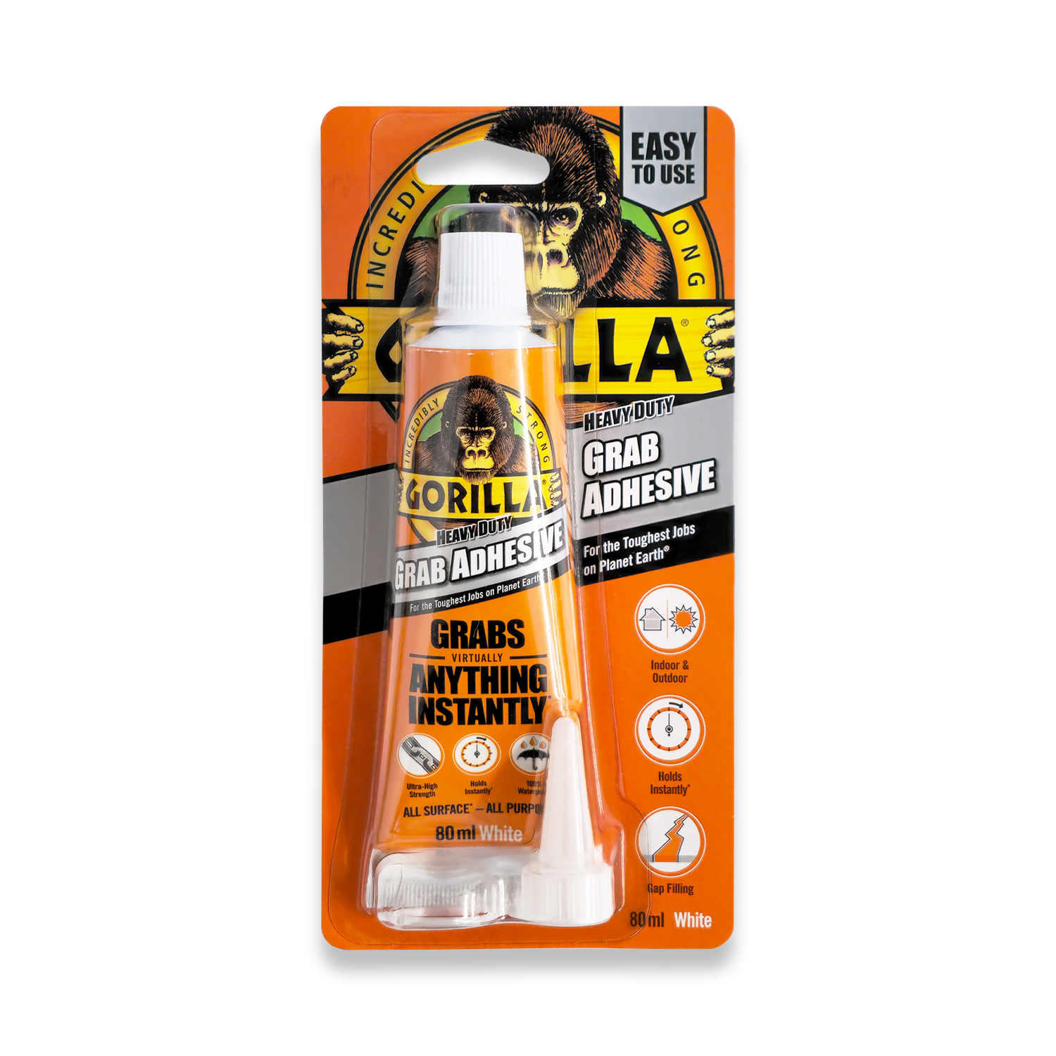 Gorilla Heavy Duty Grab Adhesive White 80ml Tube 2044301 - Image 2