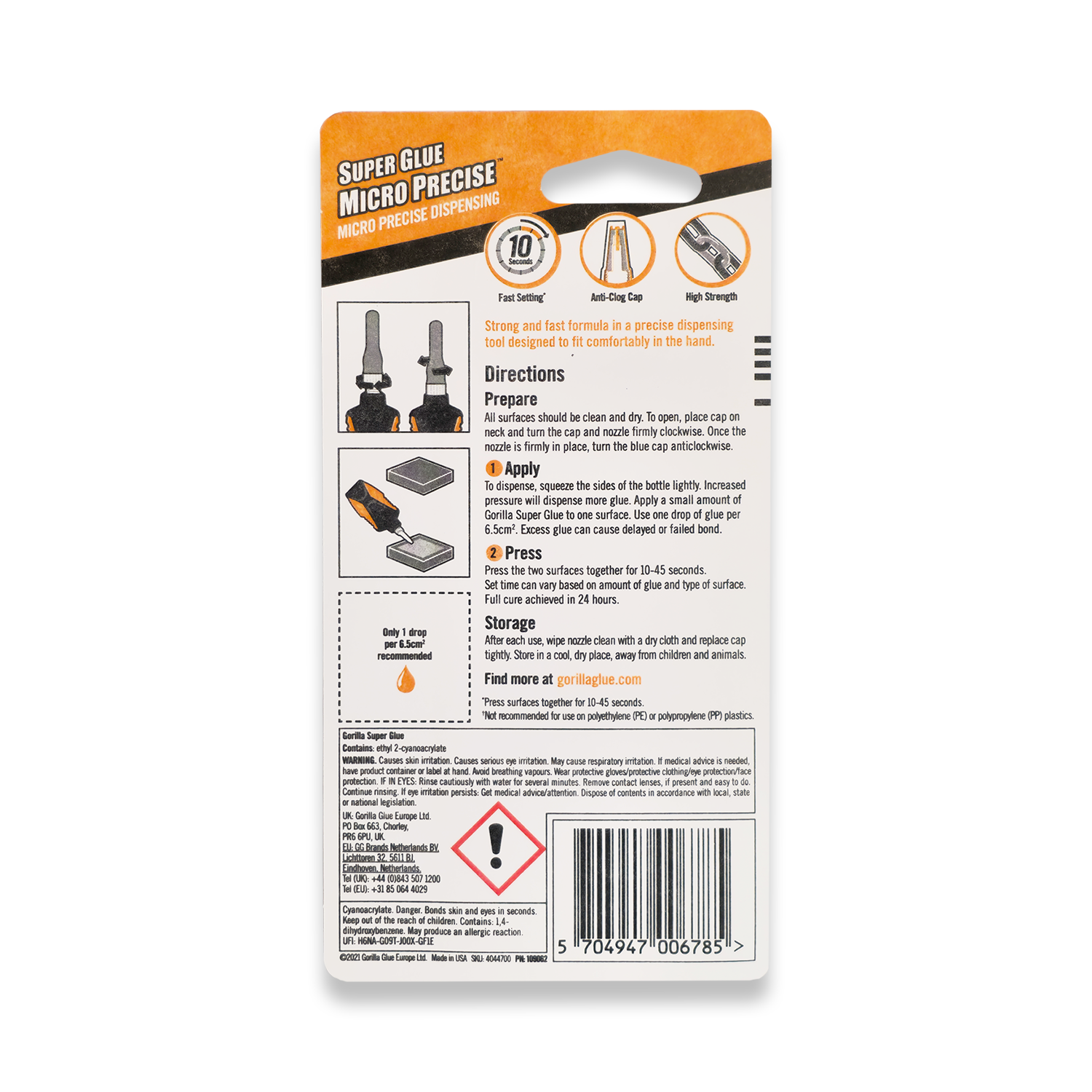 Gorilla Super Glue Micro Precise 5G Tube 4044701 - RDG Tools
