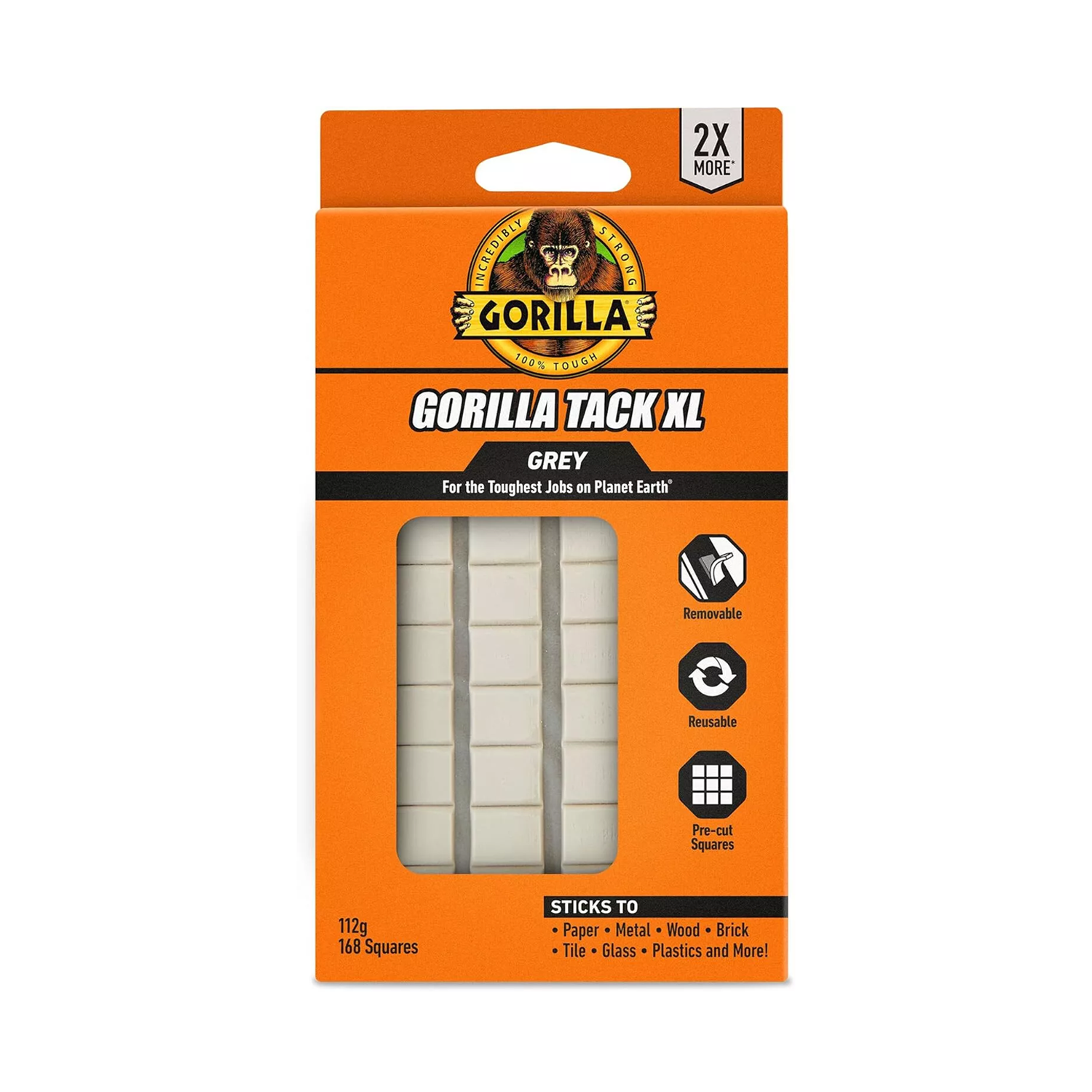Gorilla Tack XL Pack 112g | 168 Pre-Cut Squares 115770