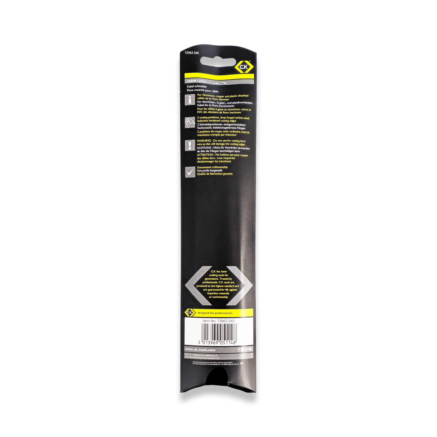 CK Tools Classic Cable Cutters 240mm T3963 240 - Image 5