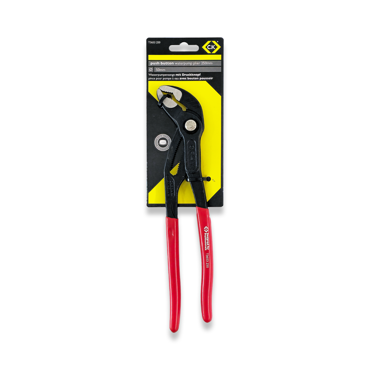 CK Tools Push Button Waterpump Pliers 250mm T3653A 250 - Image 4