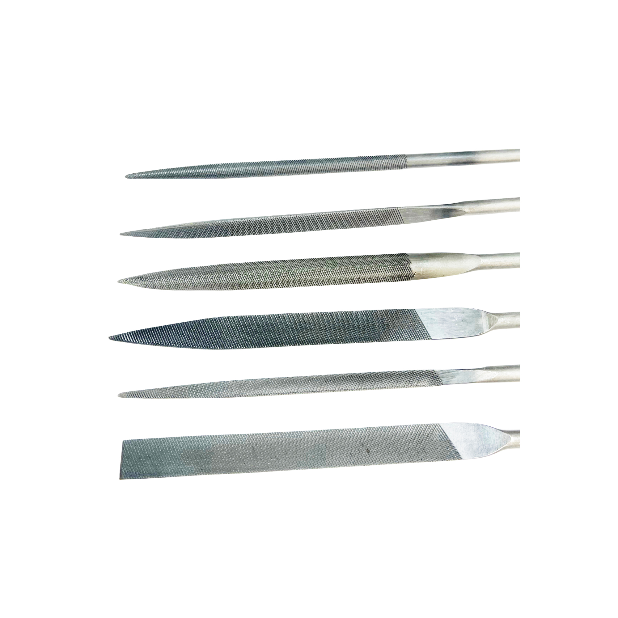 6PC NEEDLE FILE SET 180MM LONG 5MM SHANK VARIOUS TYPES SECOND CUT FINE WORK - Image 2