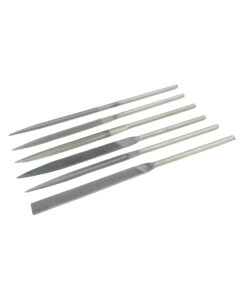 6PC NEEDLE FILE SET 180MM LONG 5MM SHANK VARIOUS TYPES SECOND CUT FINE WORK