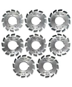 FULL SET OF 1.75 DP GEAR CUTTERS 1-8