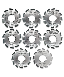 FULL SET OF 1.75 MODULE GEAR CUTTERS 1-8
