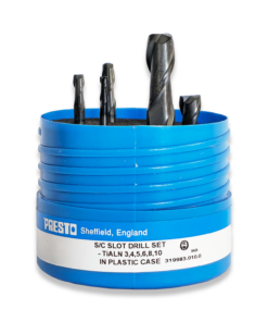 PRESTO Slot Drill | End Mill Set 2 Flute Solid Carbide 3, 4, 5, 6, 8 & 10mm