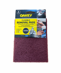 Norton Oakey Maroon Pack of 5 non-woven sanding pad 115x150mm Extra Fine