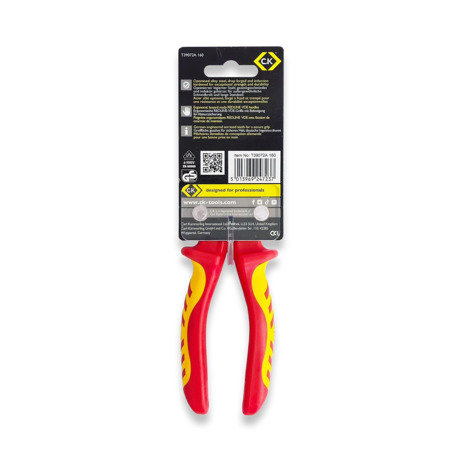 CK Tools RedLine VDE Combination Plier 160mm T39072A 160 - Image 2