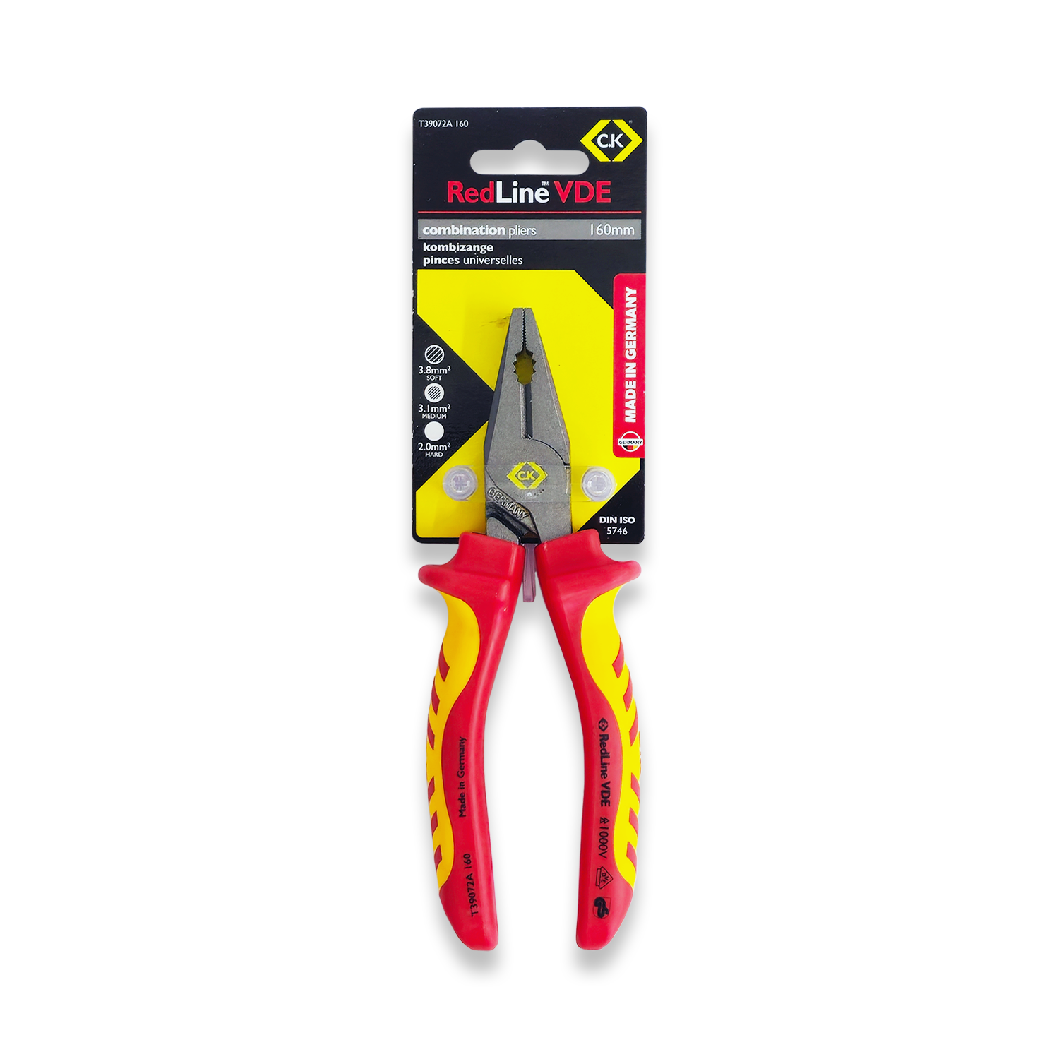 CK Tools RedLine VDE Combination Plier 160mm T39072A 160