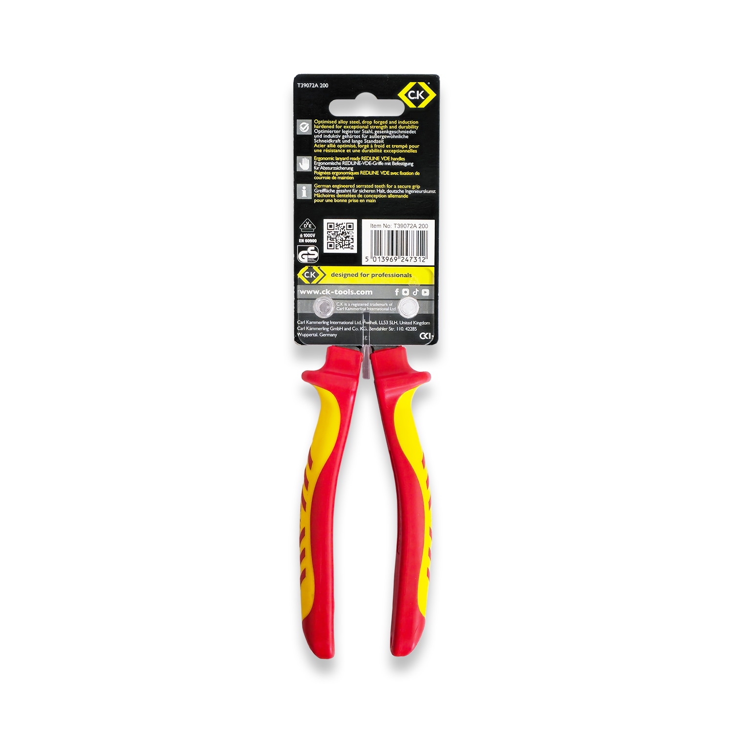 CK Tools RedLine VDE Combination Plier 200mm T39072A 200 - Image 2