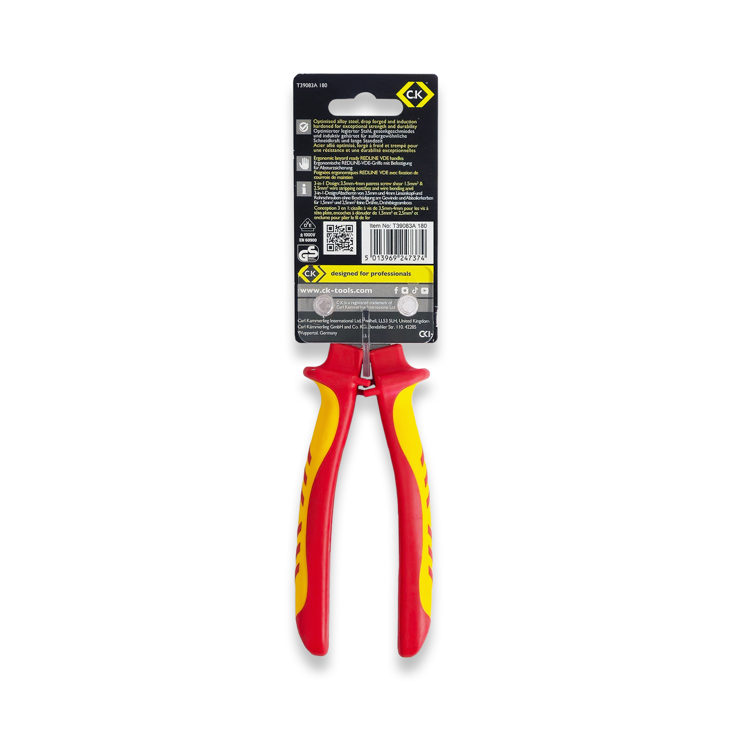 CK Tools RedLine VDE Combicutter 3 Max 180mm T39083A 180 - Image 2