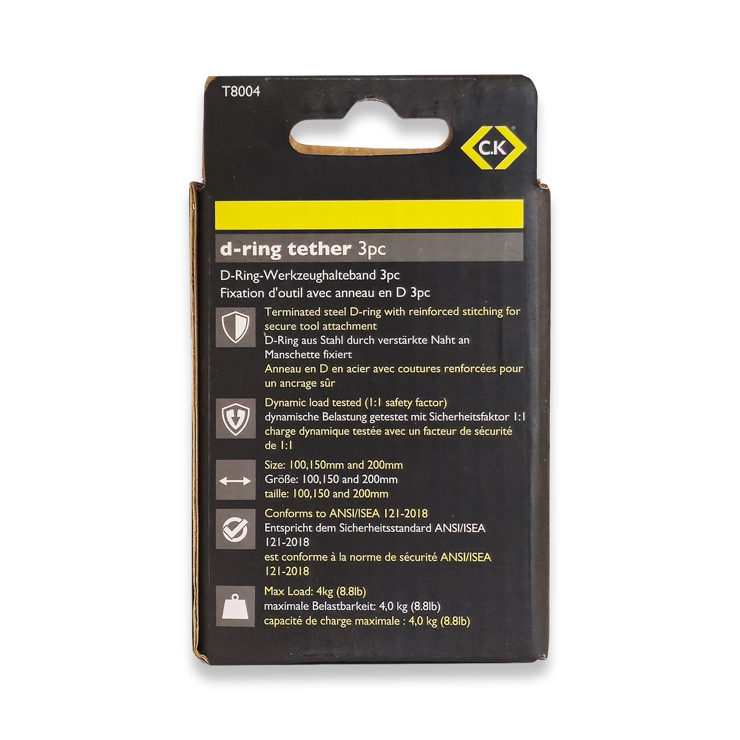 CK Tools D-Ring Tether Pack of 3 T8004 - Image 2