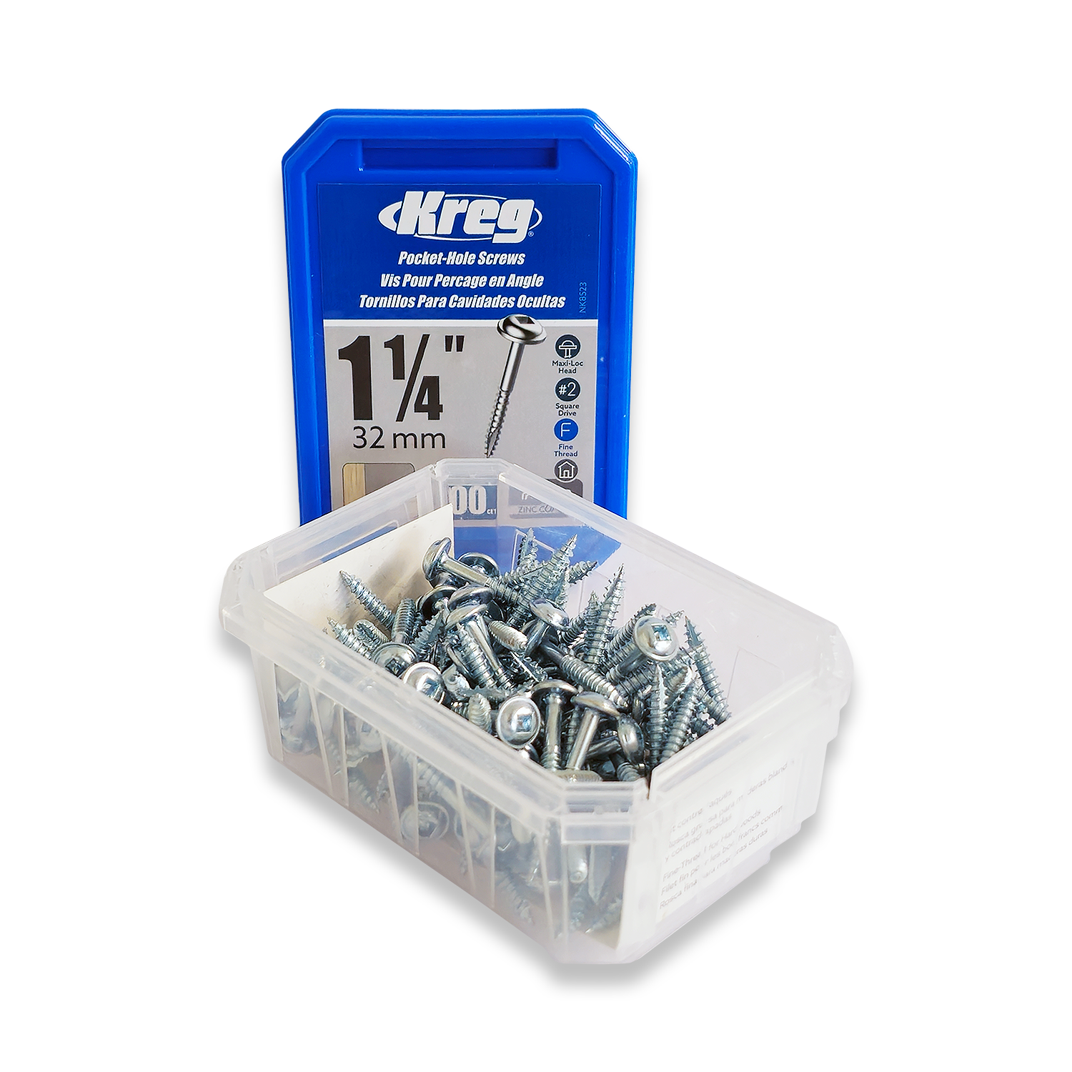 Kreg Pocket Hole Screws SML-F125-100 32mm 1-1/4" Fine Thread Maxi-Loc #2 Drive - Image 2
