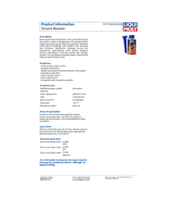 Alternative view of LIQUI MOLY Octane Booster Petrol Fuel Additive 200ml 21616