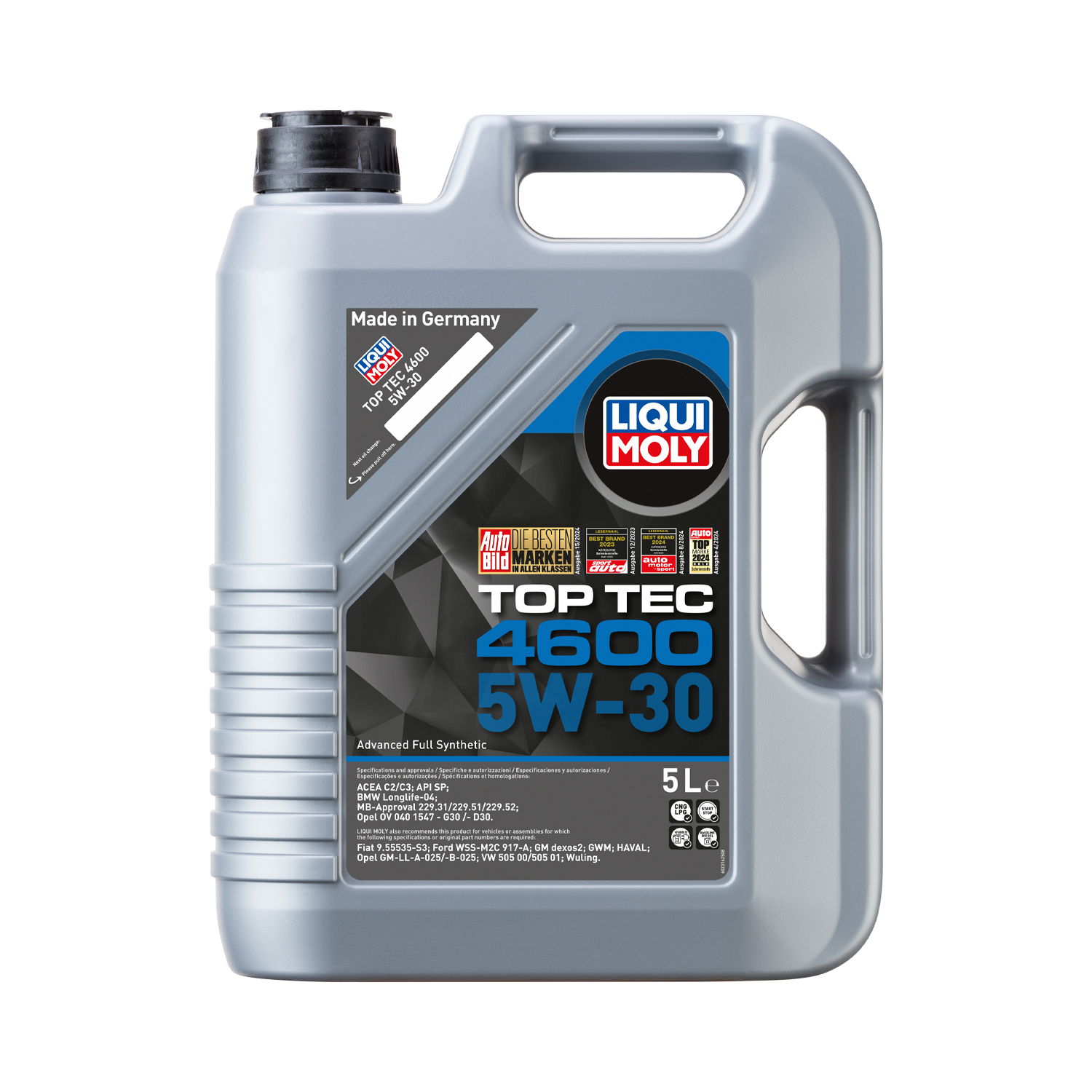 LIQUI MOLY Top Tec 4600 5W-30 Synthetic Engine Oil 5 Litre 2316