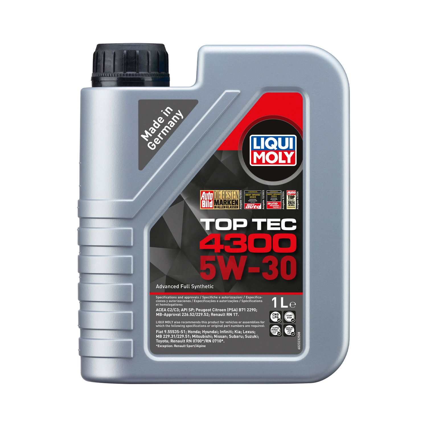 LIQUI MOLY Top Tec 4300 5W-30 Synthetic Engine Oil 1 Litre